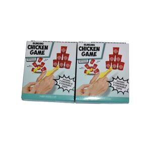 New 2 Pack SLINGING CHICKEN GAME 2 Chickens 6 Cups Each Stocking Stuffer Party